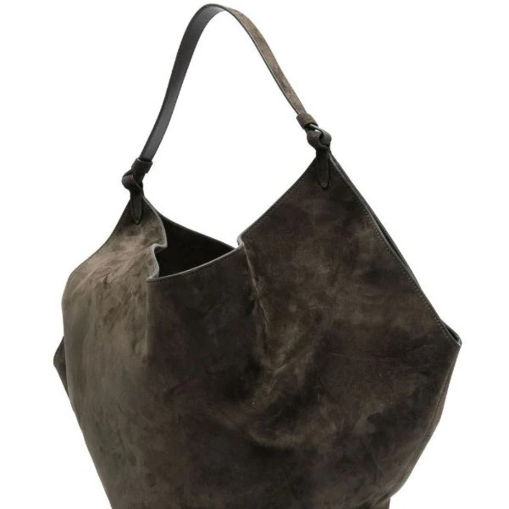 KHAITE Olive Green Suede Bag - Picture 4 of 13